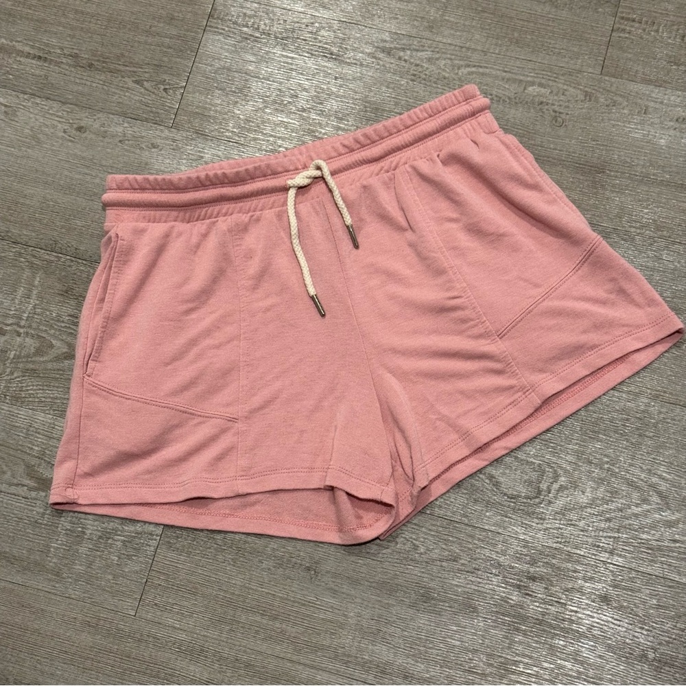 NEW Luca + Grae Soft Cotton Lounge Shorts In Dusty Rose Size L